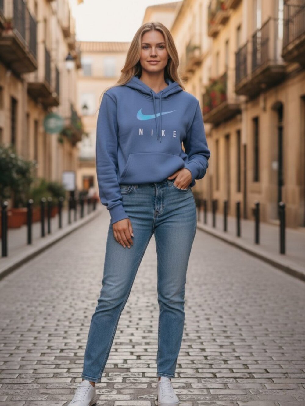 Nike Therma-Fit Fleece Hoodie Slate Blue Sweatshirt XS
